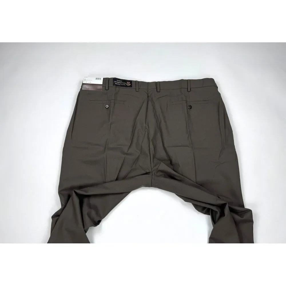Louis Raphael Luxe Mario Pleated Wool Pant Mens 44 x32 NWT Extended Waist Pocket